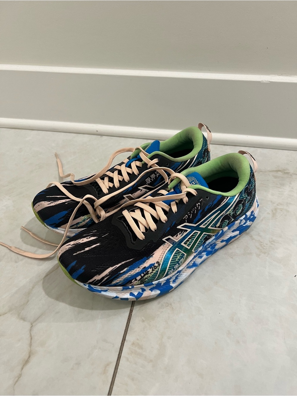 ASICS Color Injection Pack Black Blue Noosa Tri 13 Sneakers Size 9 US - Picture 2 of 7